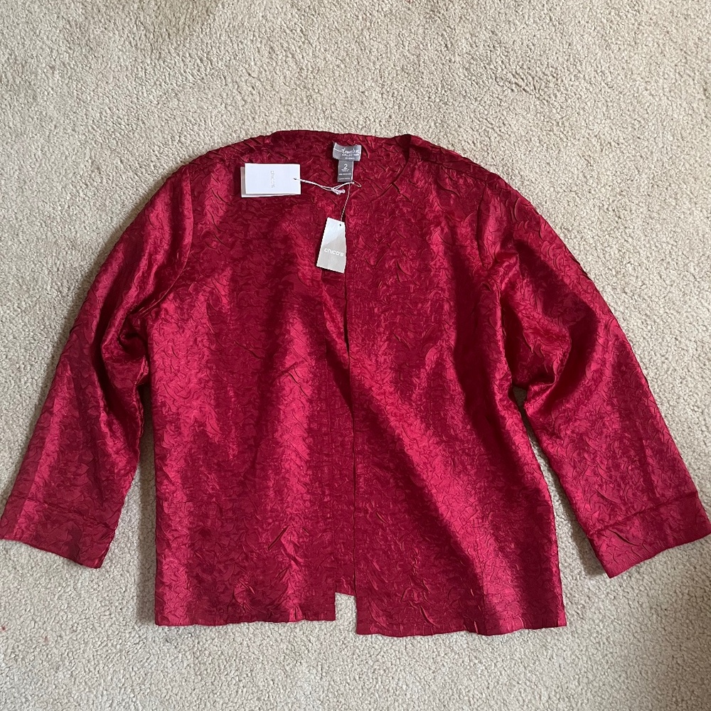 Chico’s Travelers Collection red jacket with tags
